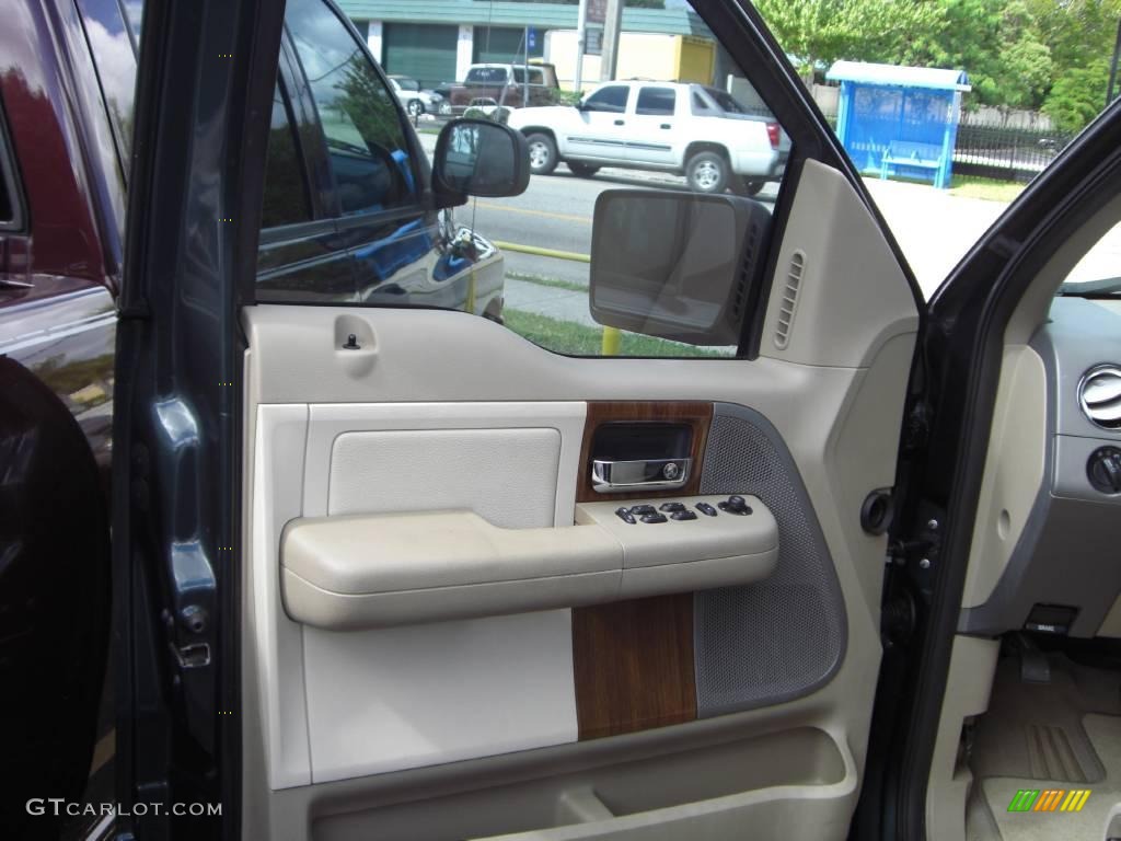 2004 F150 Lariat SuperCrew 4x4 - Aspen Green Metallic / Tan photo #9