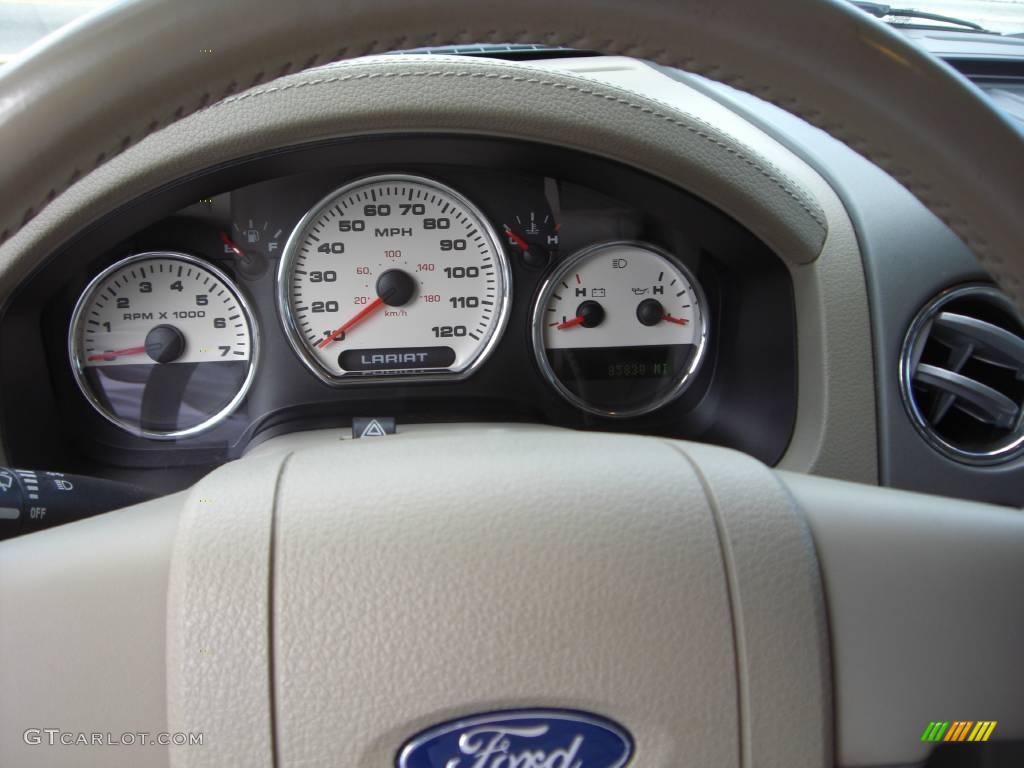 2004 F150 Lariat SuperCrew 4x4 - Aspen Green Metallic / Tan photo #12