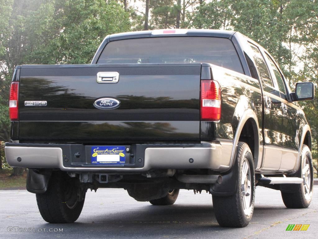 2005 F150 Lariat SuperCrew 4x4 - Black / Black photo #4