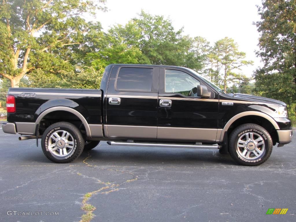 2005 F150 Lariat SuperCrew 4x4 - Black / Black photo #11