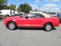 2008 Torch Red Ford Mustang V6 Deluxe Convertible  photo #2