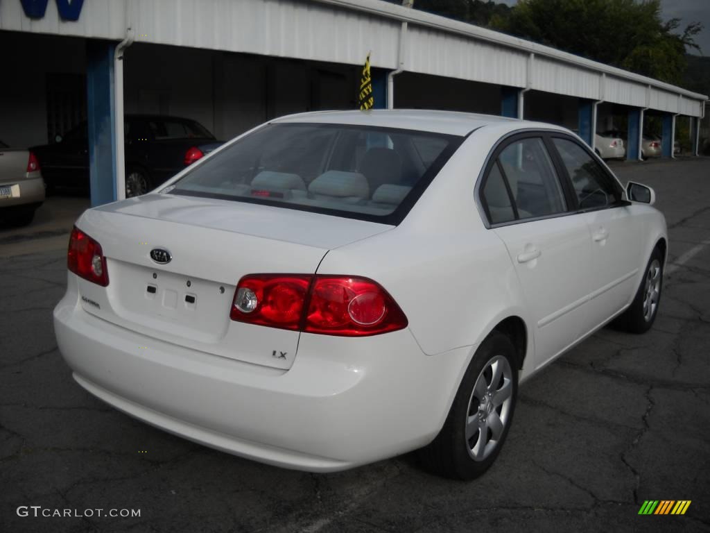 2008 Optima LX - Clear White / Gray photo #2