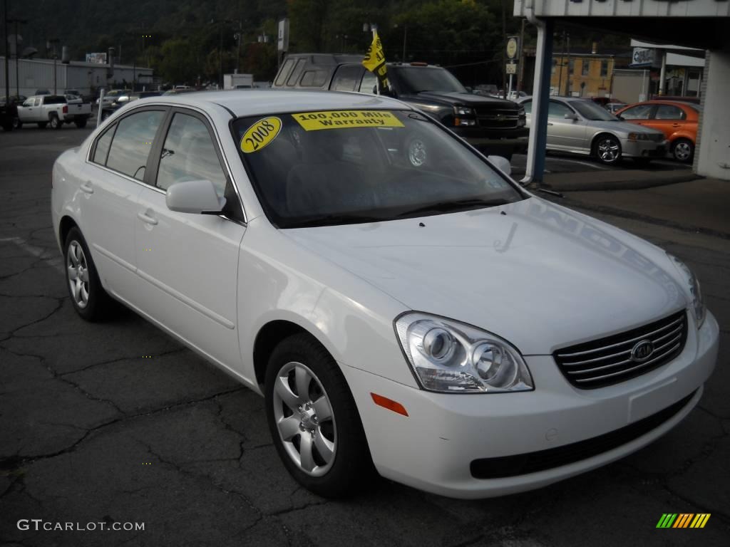 2008 Optima LX - Clear White / Gray photo #20