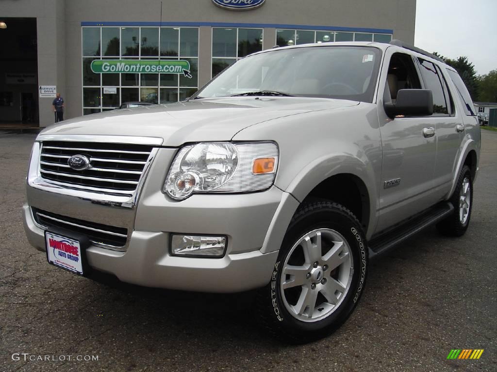 2008 Explorer XLT 4x4 - Vapor Silver Metallic / Black/Stone photo #1
