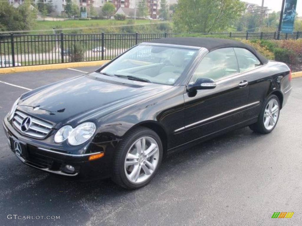 2007 CLK 350 Cabriolet - Black / Stone photo #1