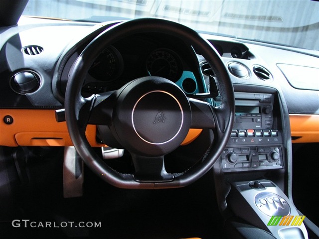 2004 Gallardo Coupe E-Gear - Arancio Borealis / Orange/Black photo #7