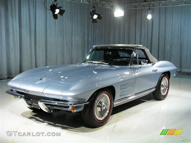 1964 Corvette Sting Ray Convertible - Lynndale Blue / Black photo #1