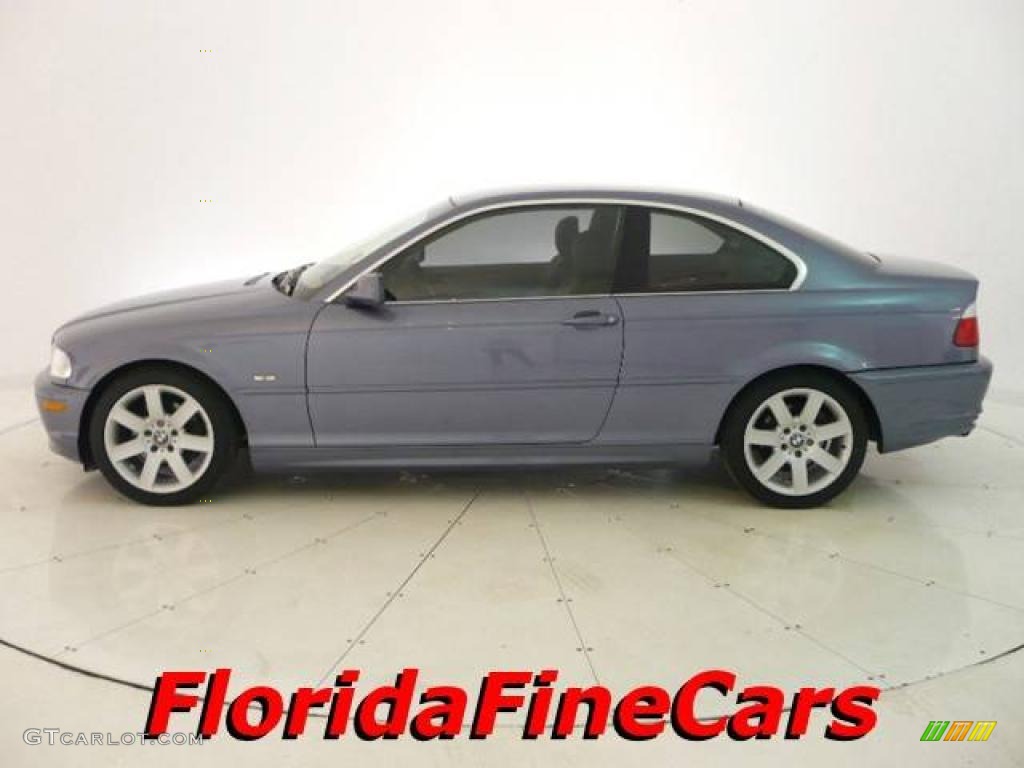 2001 3 Series 325i Coupe - Steel Blue Metallic / Sand photo #3