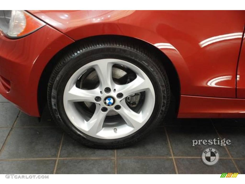 2008 1 Series 128i Coupe - Sedona Red Metallic / Black photo #7