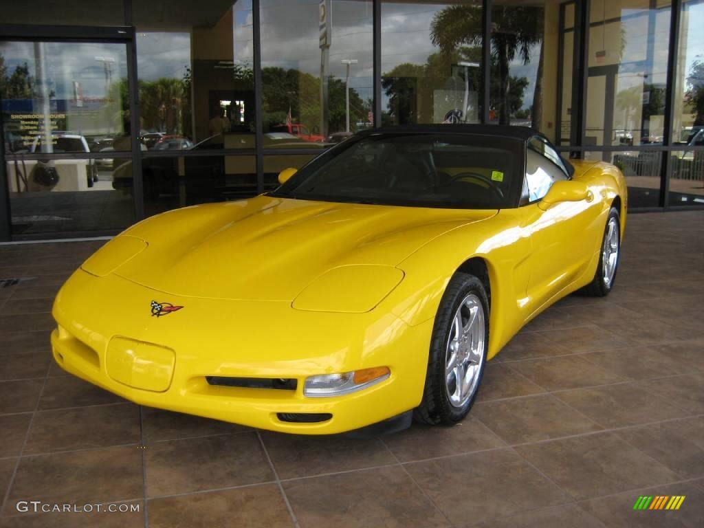 2004 Corvette Convertible - Millenium Yellow / Black photo #1