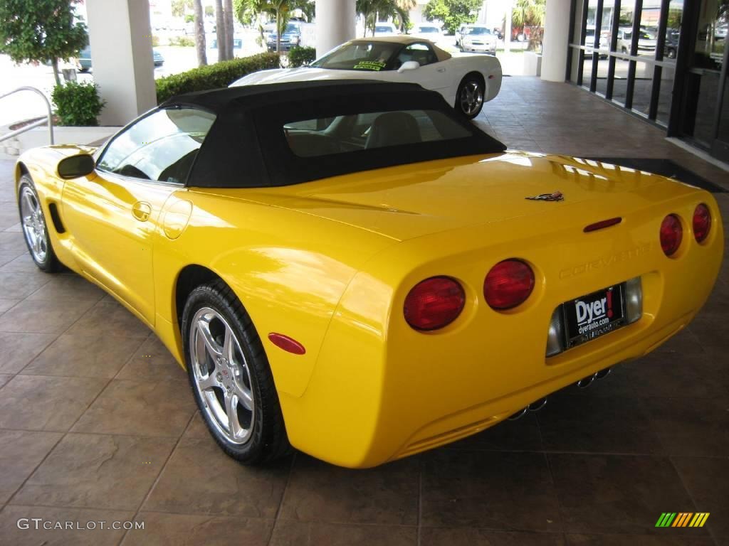 2004 Corvette Convertible - Millenium Yellow / Black photo #6