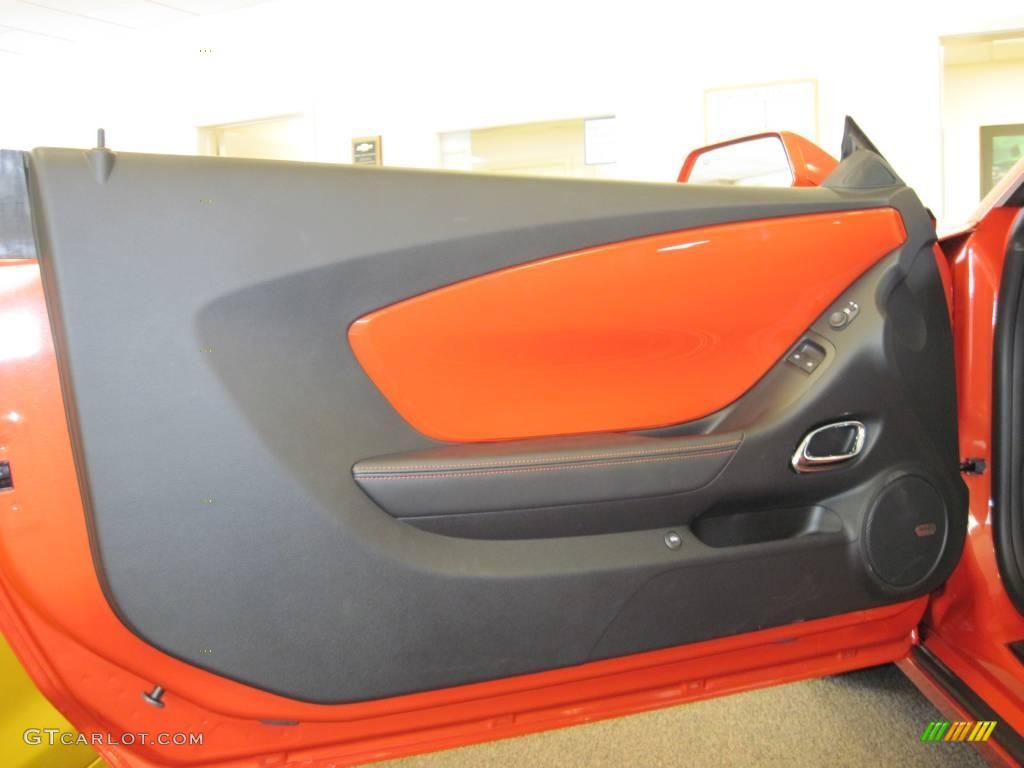 2010 Camaro SS/RS Coupe - Inferno Orange Metallic / Black/Inferno Orange photo #8