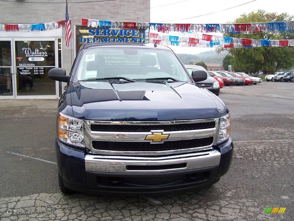 2009 Silverado 1500 LS Regular Cab 4x4 - Imperial Blue Metallic / Dark Titanium photo #3
