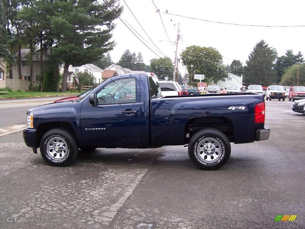 2009 Silverado 1500 LS Regular Cab 4x4 - Imperial Blue Metallic / Dark Titanium photo #5
