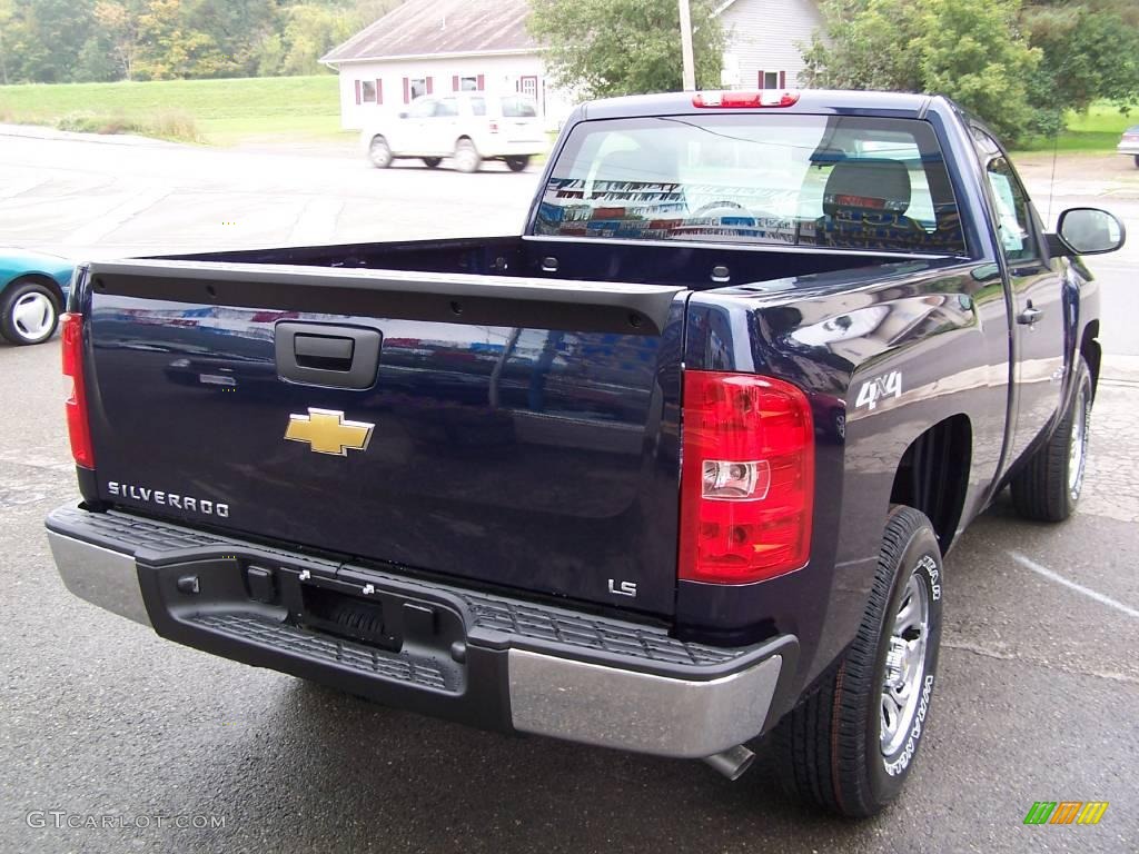 2009 Silverado 1500 LS Regular Cab 4x4 - Imperial Blue Metallic / Dark Titanium photo #7