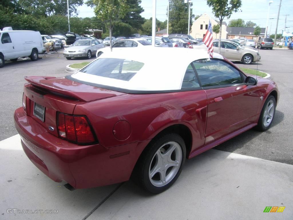 1999 Mustang GT Convertible - Laser Red Metallic / Light Graphite photo #6