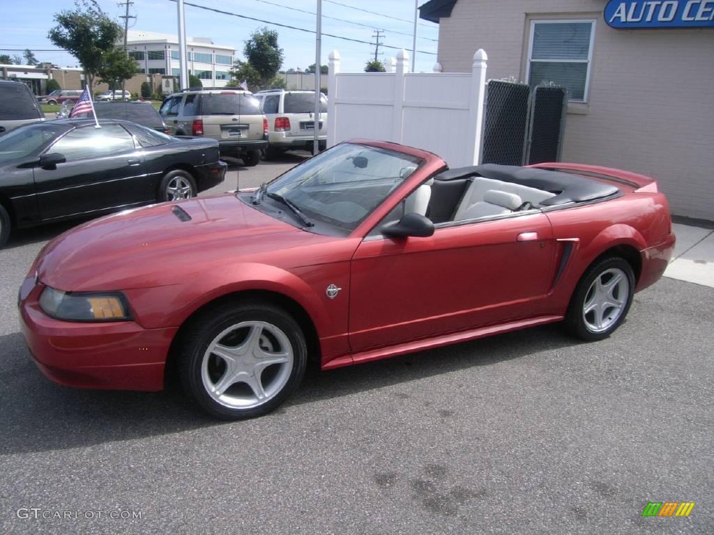 1999 Mustang GT Convertible - Laser Red Metallic / Light Graphite photo #15