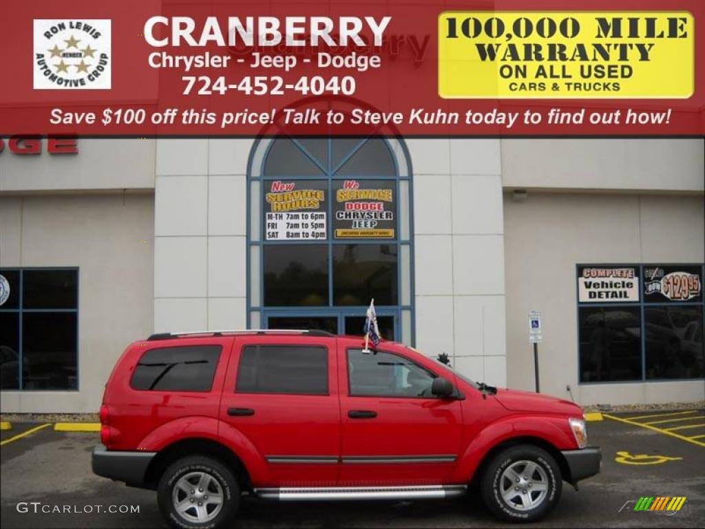 2006 Durango SLT HEMI 4x4 - Flame Red / Dark Slate Gray/Light Slate Gray photo #1