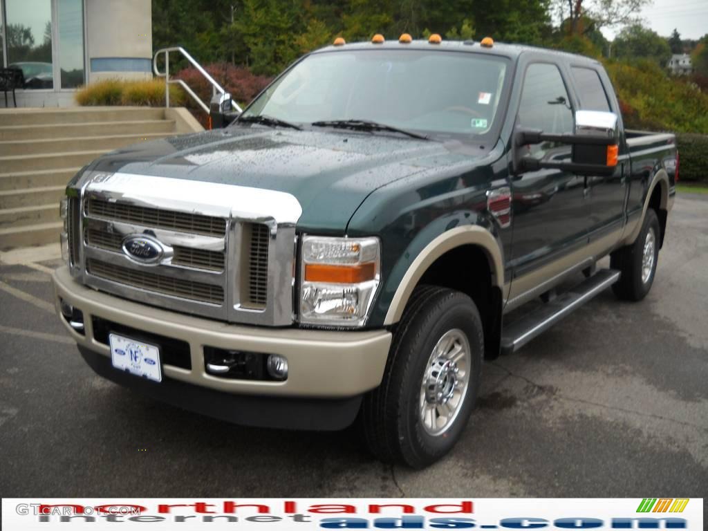 2010 F350 Super Duty King Ranch Crew Cab 4x4 - Forest Green Metallic / Chaparral Leather photo #2