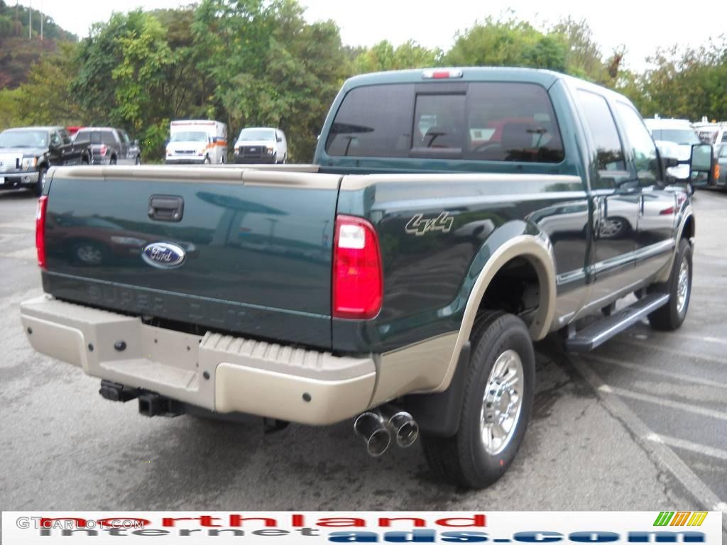 2010 F350 Super Duty King Ranch Crew Cab 4x4 - Forest Green Metallic / Chaparral Leather photo #6