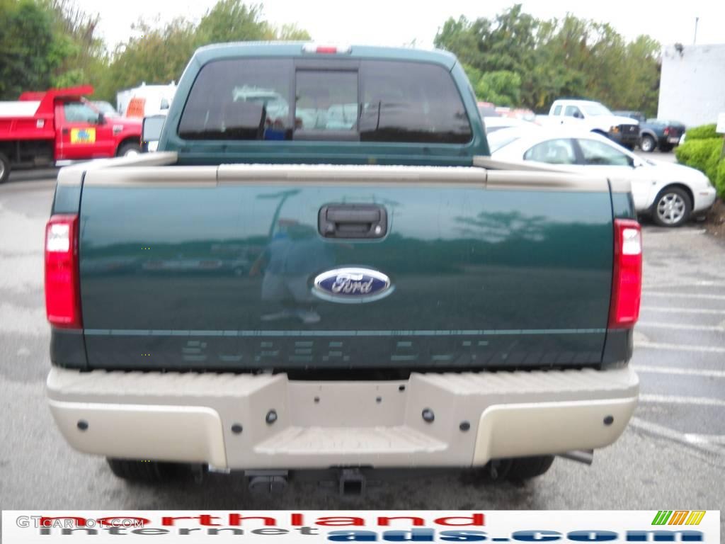 2010 F350 Super Duty King Ranch Crew Cab 4x4 - Forest Green Metallic / Chaparral Leather photo #7