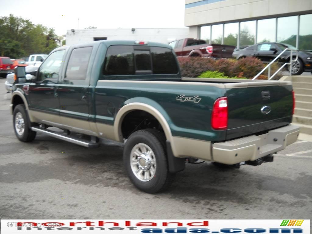 2010 F350 Super Duty King Ranch Crew Cab 4x4 - Forest Green Metallic / Chaparral Leather photo #8