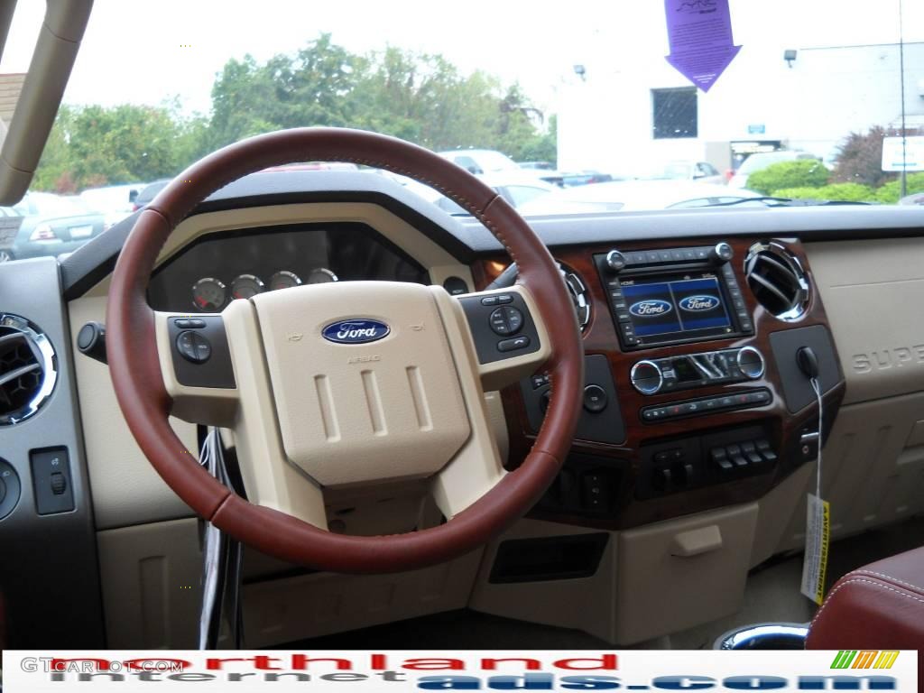 2010 F350 Super Duty King Ranch Crew Cab 4x4 - Forest Green Metallic / Chaparral Leather photo #14