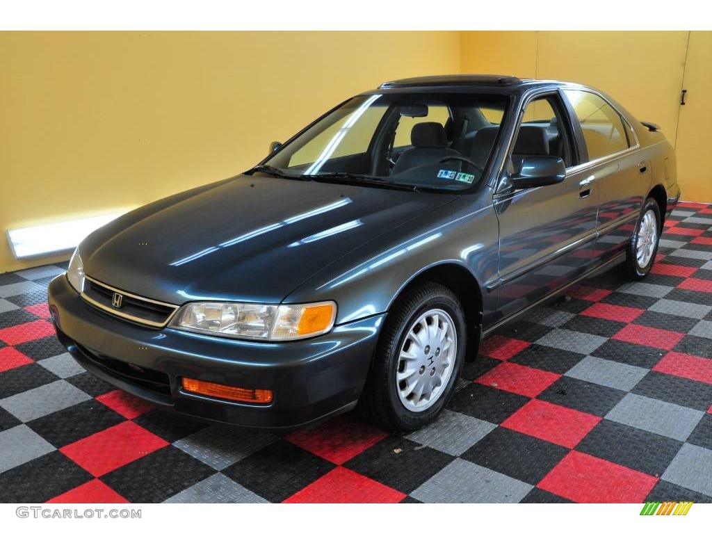 1996 Accord EX Sedan - Sherwood Green Pearl Metallic / Gray photo #3