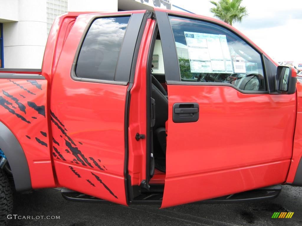 2010 F150 SVT Raptor SuperCab 4x4 - Molten Orange Tri Coat / Raptor Black/Orange photo #22