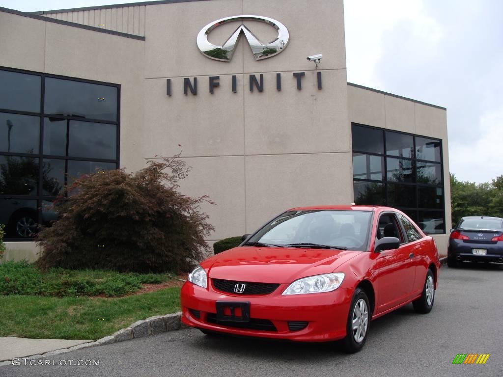 2005 Civic Value Package Coupe - Rallye Red / Black photo #1