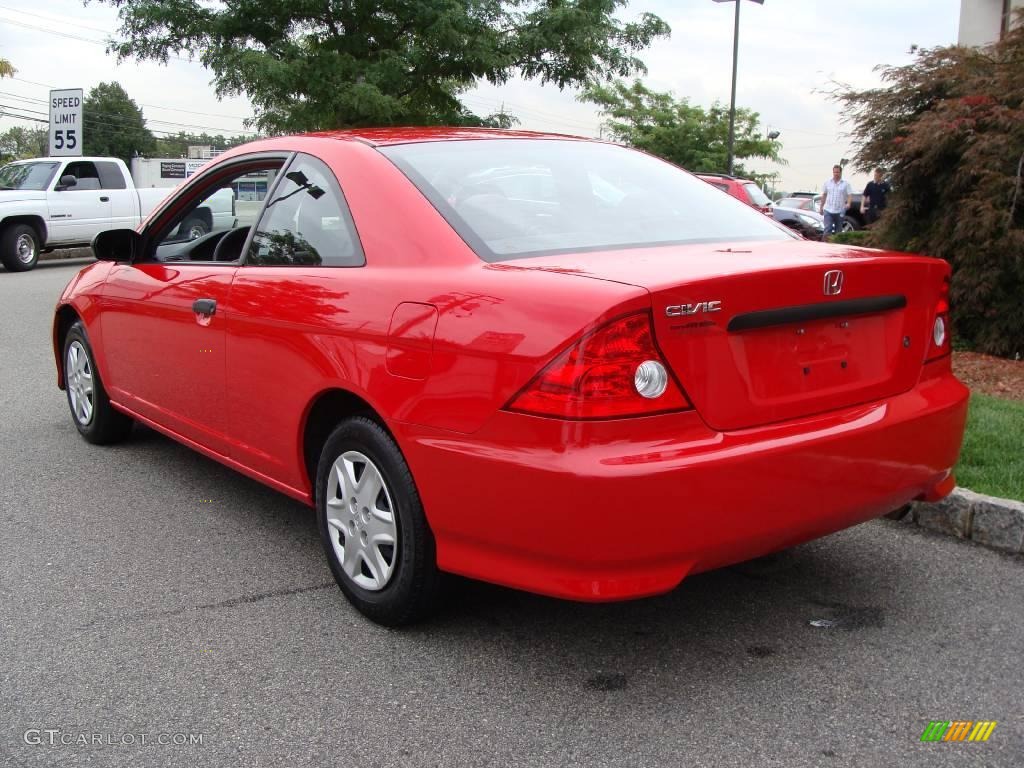 2005 Civic Value Package Coupe - Rallye Red / Black photo #5