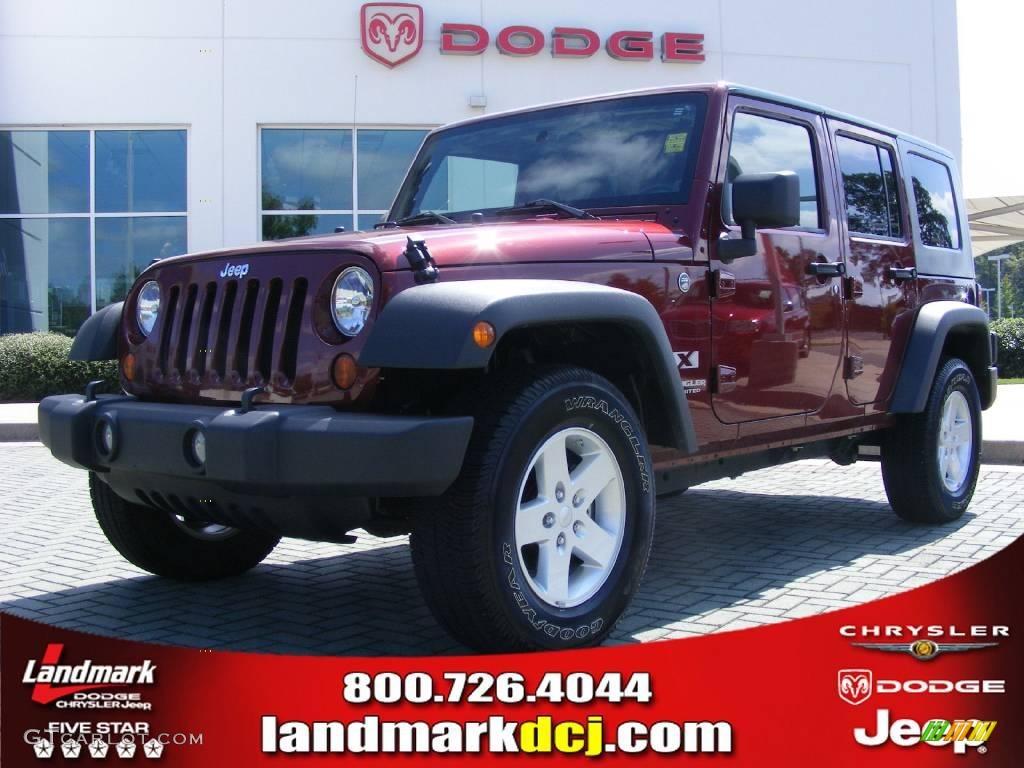 2008 Wrangler Unlimited X 4x4 - Red Rock Crystal Pearl / Dark Slate Gray/Med Slate Gray photo #1