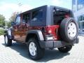 2008 Red Rock Crystal Pearl Jeep Wrangler Unlimited X 4x4  photo #3