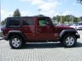 2008 Red Rock Crystal Pearl Jeep Wrangler Unlimited X 4x4  photo #6