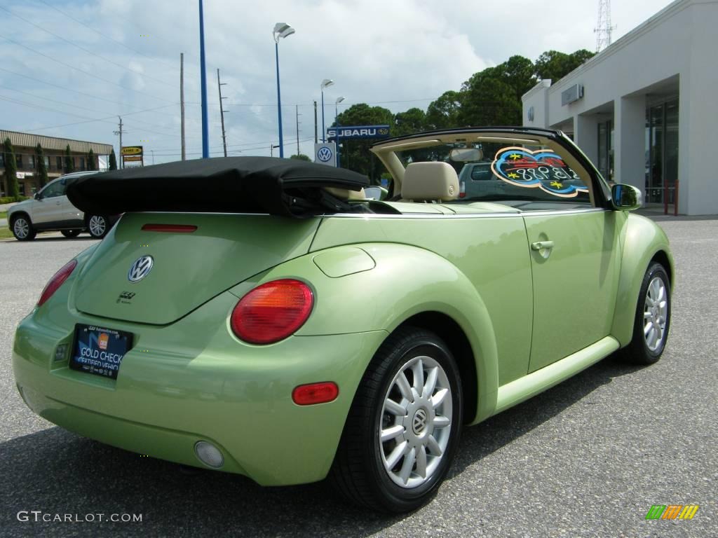 2004 New Beetle GLS Convertible - Cyber Green Metallic / Cream Beige photo #14