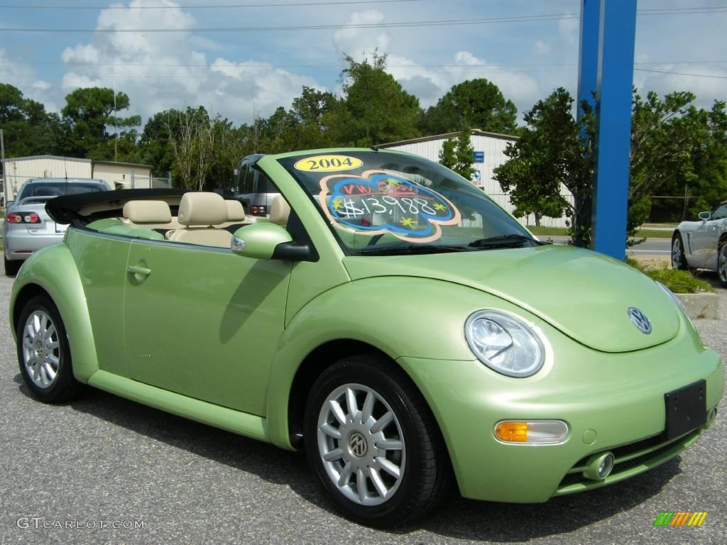 2004 New Beetle GLS Convertible - Cyber Green Metallic / Cream Beige photo #16