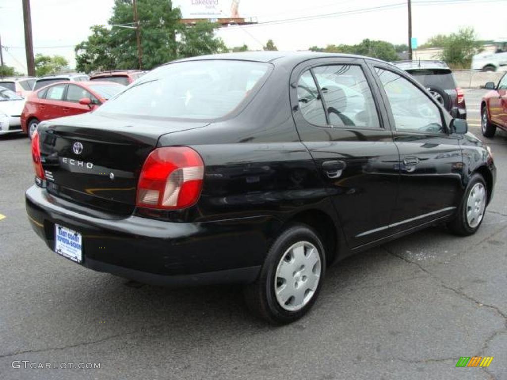 2000 ECHO Sedan - Black Sand Pearl / Warm Gray photo #3