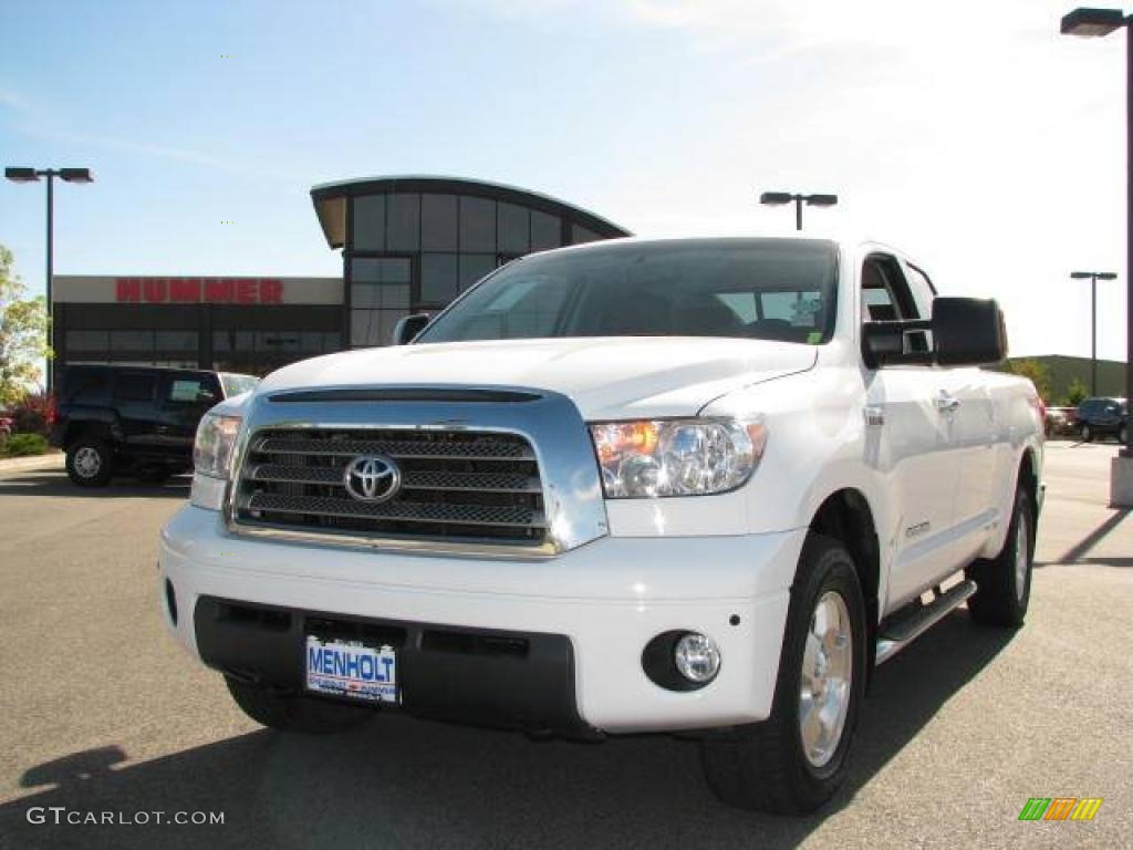2007 Tundra Limited Double Cab 4x4 - Super White / Red Rock photo #2