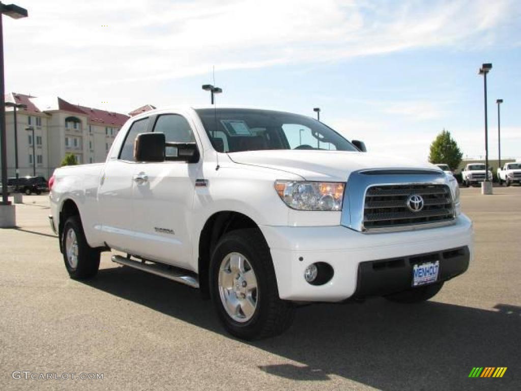 2007 Tundra Limited Double Cab 4x4 - Super White / Red Rock photo #3