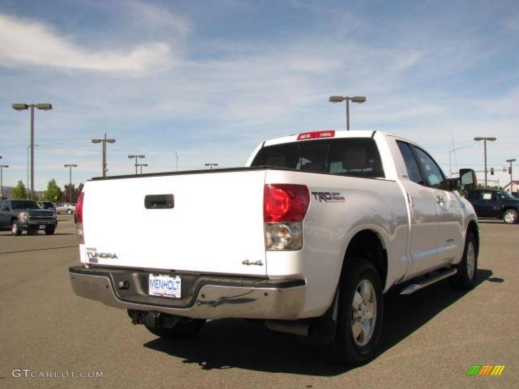 2007 Tundra Limited Double Cab 4x4 - Super White / Red Rock photo #6