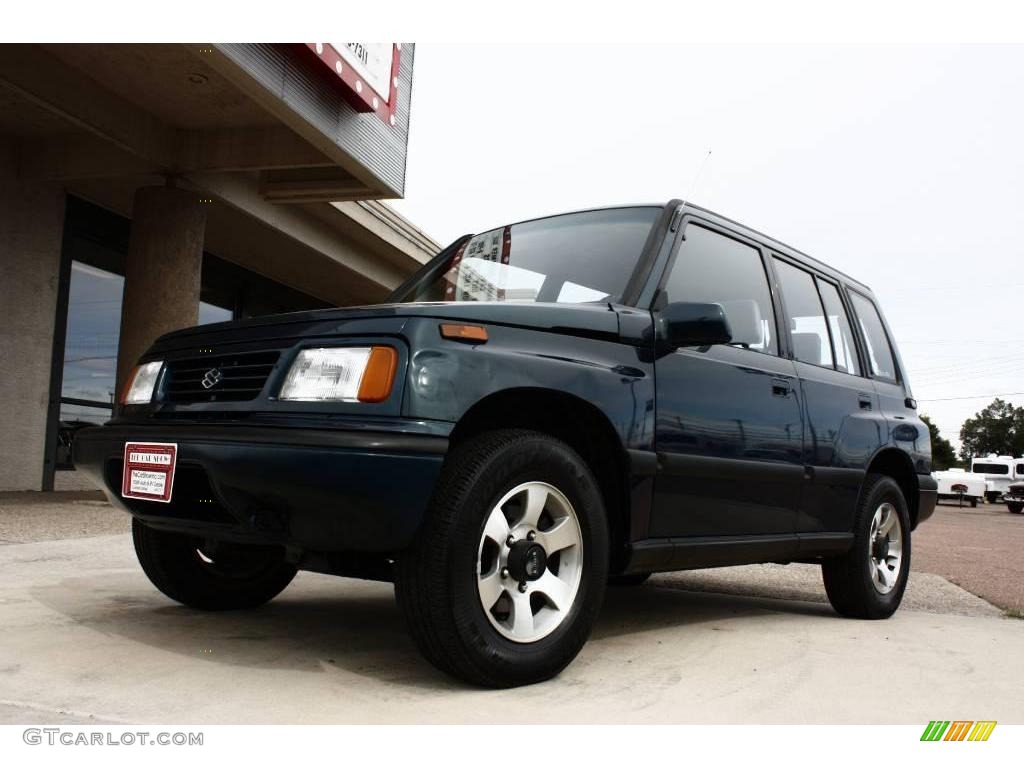 1995 Sidekick JLX 4 Door 4x4 - Medium Blue Metallic / Gray photo #13