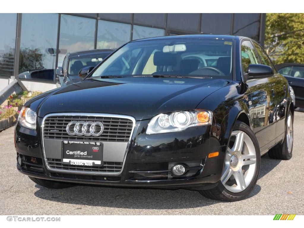 2007 A4 2.0T quattro Sedan - Brilliant Black / Ebony photo #1