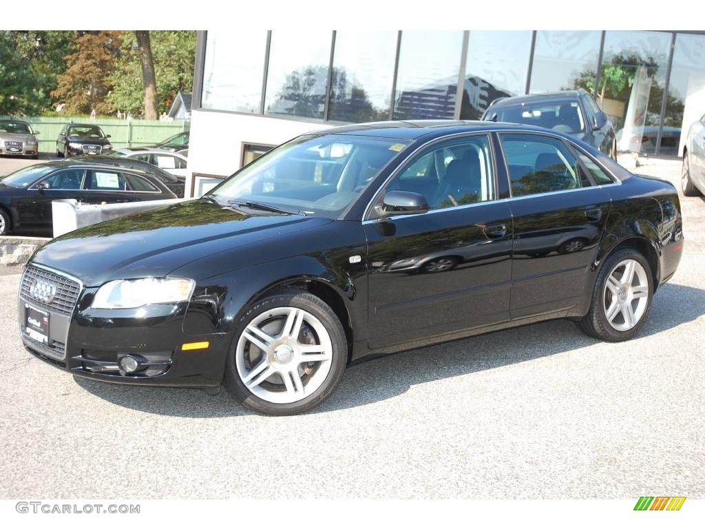 2007 A4 2.0T quattro Sedan - Brilliant Black / Ebony photo #2