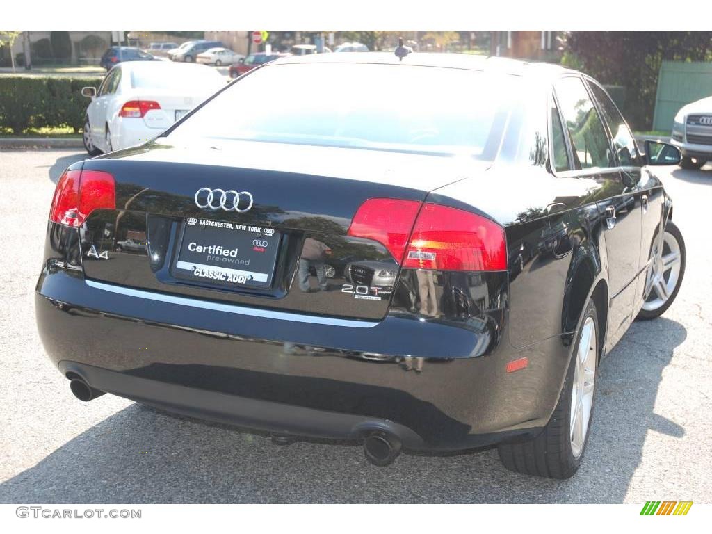 2007 A4 2.0T quattro Sedan - Brilliant Black / Ebony photo #3
