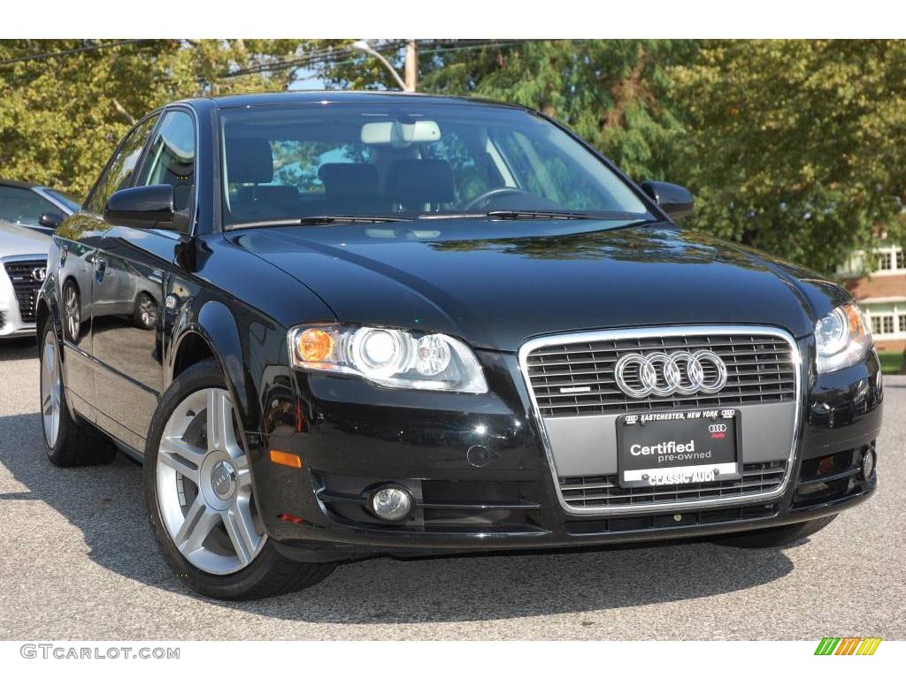 2007 A4 2.0T quattro Sedan - Brilliant Black / Ebony photo #6