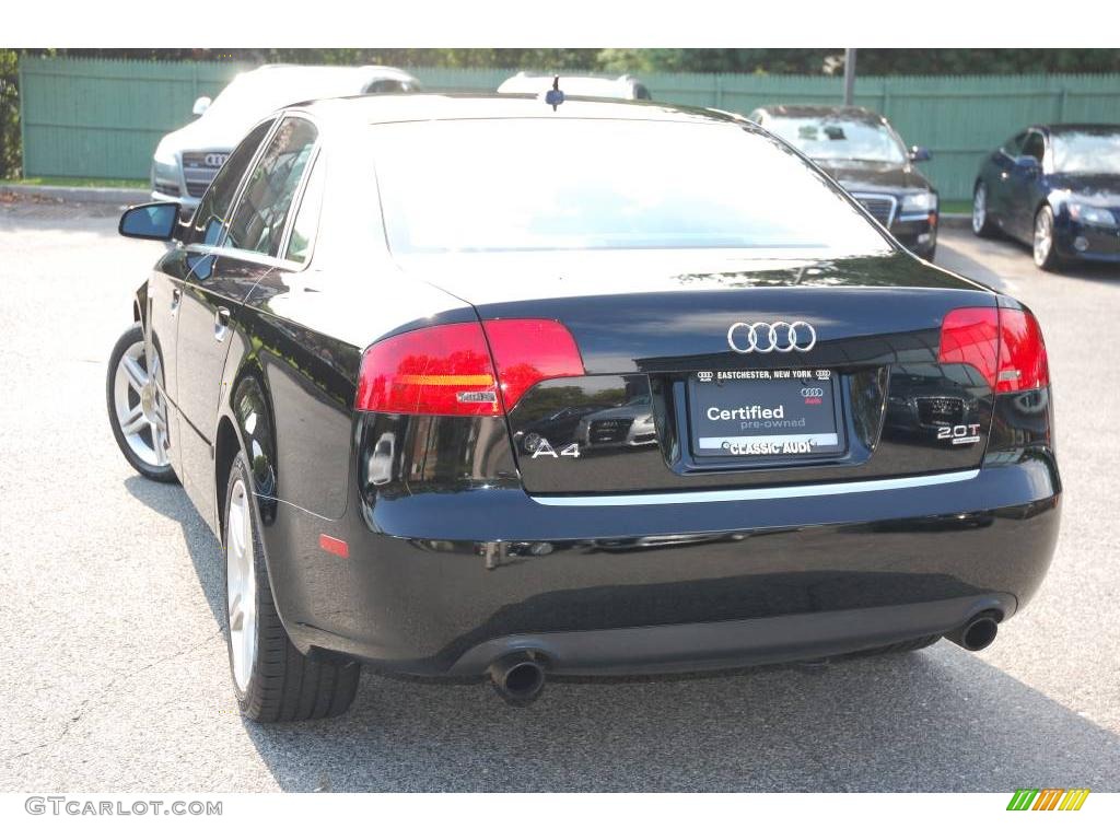 2007 A4 2.0T quattro Sedan - Brilliant Black / Ebony photo #9
