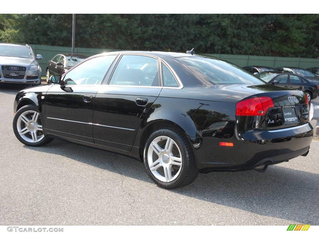 2007 A4 2.0T quattro Sedan - Brilliant Black / Ebony photo #10