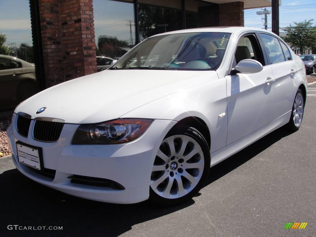 2006 3 Series 330i Sedan - Alpine White / Beige photo #1