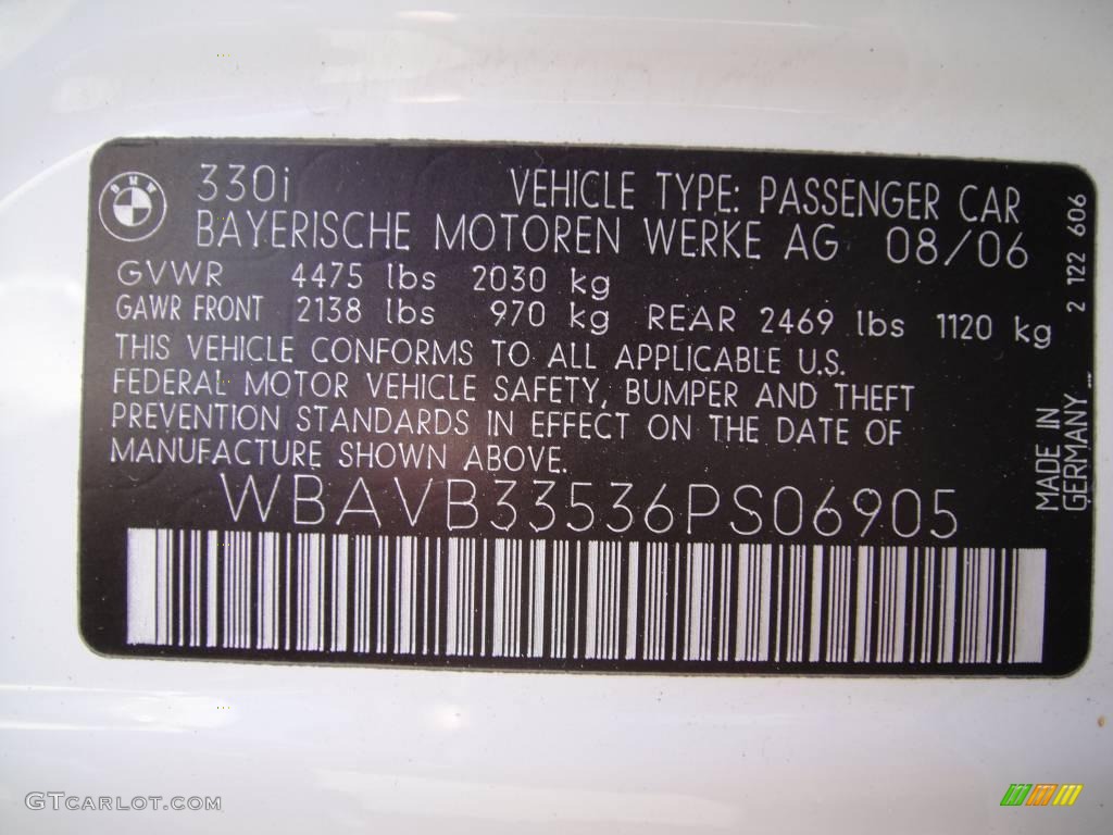 2006 3 Series 330i Sedan - Alpine White / Beige photo #15