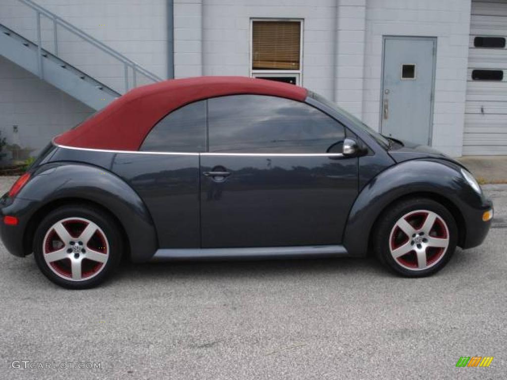 2005 New Beetle Dark Flint Edition Convertible - Dark Flint Metallic / Bordeaux Red photo #2